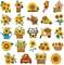 24 Pcs Diamond Art Stickers for Kids Sunflower Diamond Painting Stickers 5D DIY Gem Painting Kit Paint by Numbers Diamonds Spring Mosaic Back to School Gift for Boy Girl